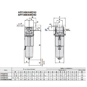 Bộ lọc hơi sương khí nén SMC AM30-03D-D 